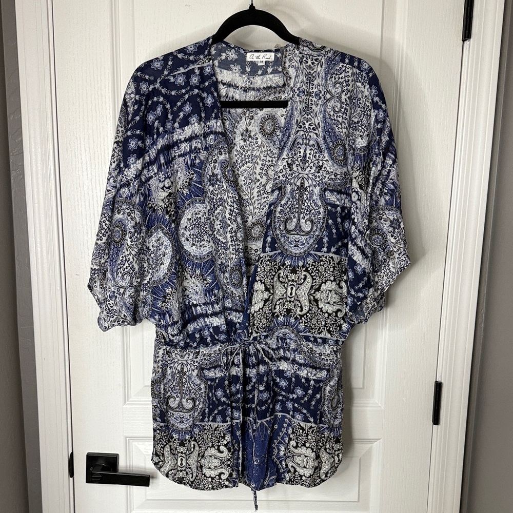 On The Road Blue and White Patterned Jumpsuit